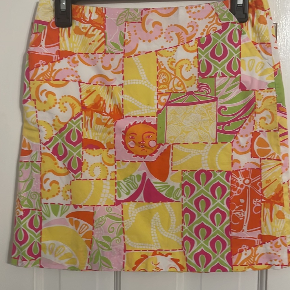 Lilly Pulitzer - Happy Hour Skirt- Colorful Patchwork Skirt - size 0